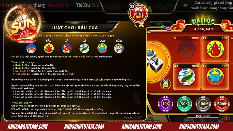 Bầu Cua Sunwin- Trải Nghiệm Đổi Thưởng Jackpot Cực Khủng 2 Tìm hiểu luật chơi bầu cua chi tiết cho tân thủ