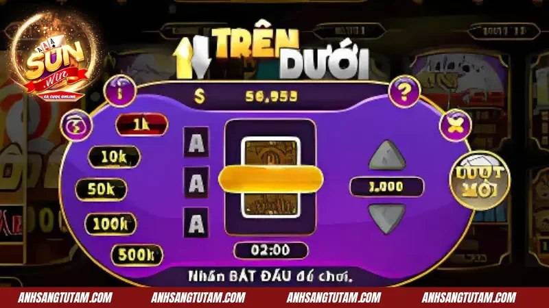Trên Dưới Sunwin- Trải Nghiệm Bài Hấp Dẫn Với Những Thẻ Bài 3 Tỷ lệ thưởng khủng tại game bài trên dưới